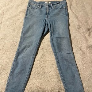 Madewell 10” high rise skinny Jean light wash